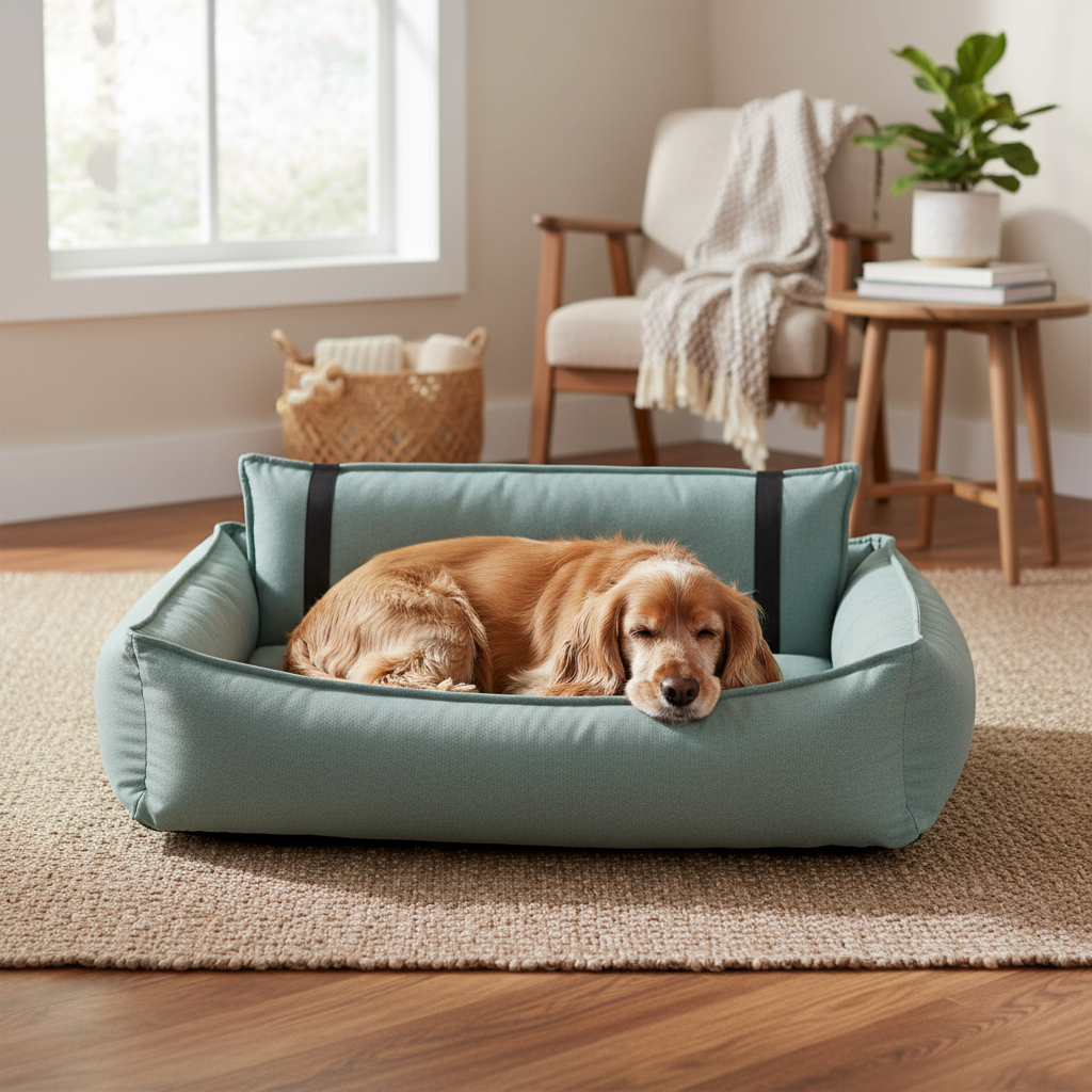 Ortopedický pelíšek pro psy Orteo - Soft Teal