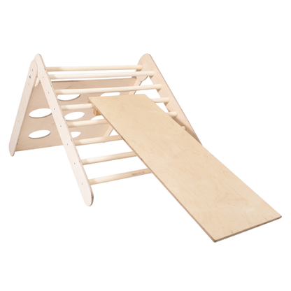 2v1 Montessori horolezecký trojúhelník s rampou/skluzavkou
