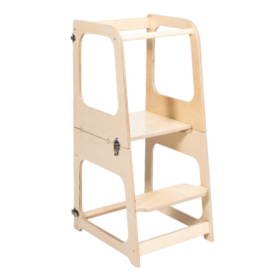 2v1 Montessori výškově nastavitelná učící věž / stolek se židličkou