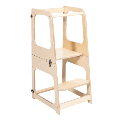 2v1 Montessori výškově nastavitelná učící věž / stolek se židličkou