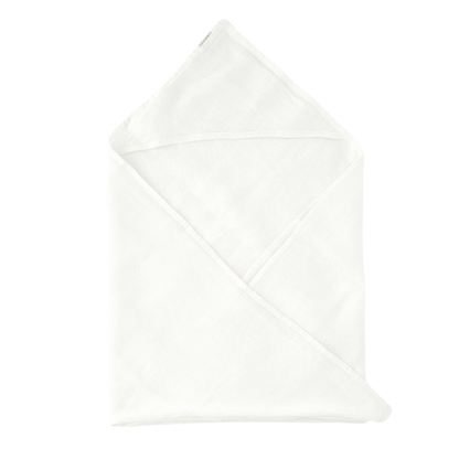 Dětská lněná osuška s kapucí White