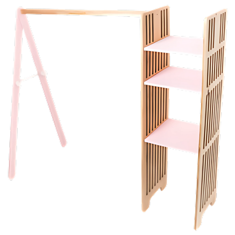 Dřevěný dětský věšák na oblečení