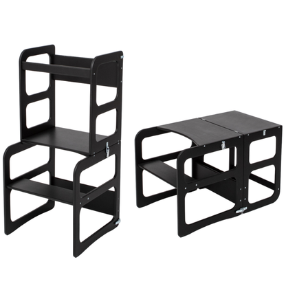 2v1 Montessori učící věž / stůl se židličkou