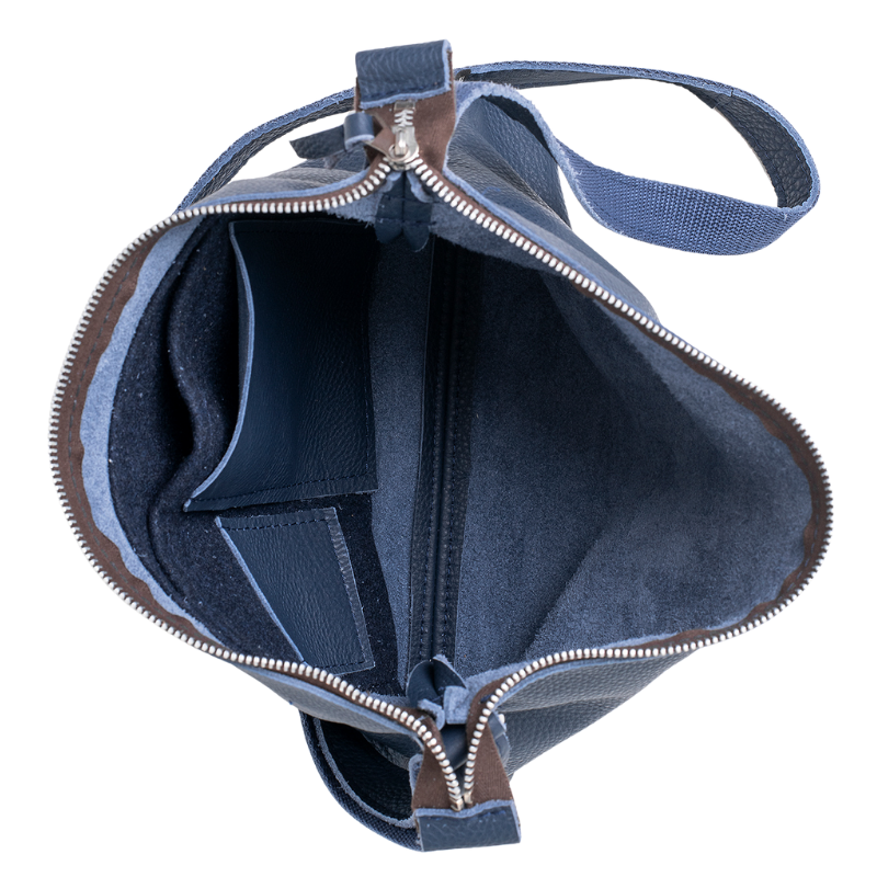 Dámská kožená kabelka Anet L - Dark Blue