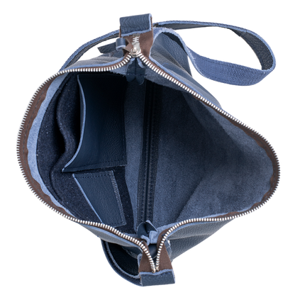 Dámská kožená kabelka Anet L - Dark Blue