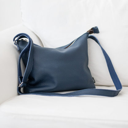 Dámská kožená kabelka Anet L - Dark Blue