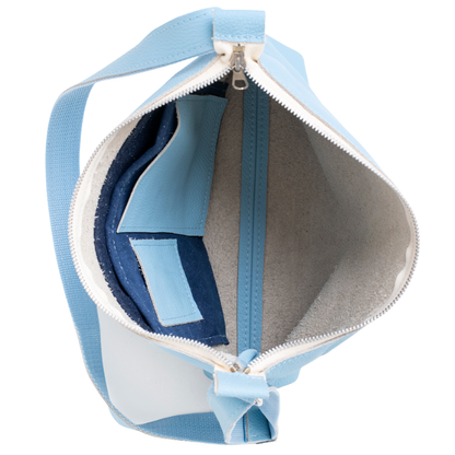 Dámská kožená kabelka Anet L - Light Blue