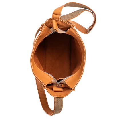 Kožená kabelka Folk 1 - Calvados