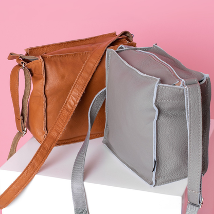 Kožená kabelka Folk 1 - Peanut