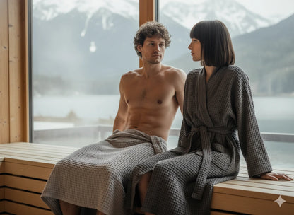 3dílná sada lněných voštinových ručníků