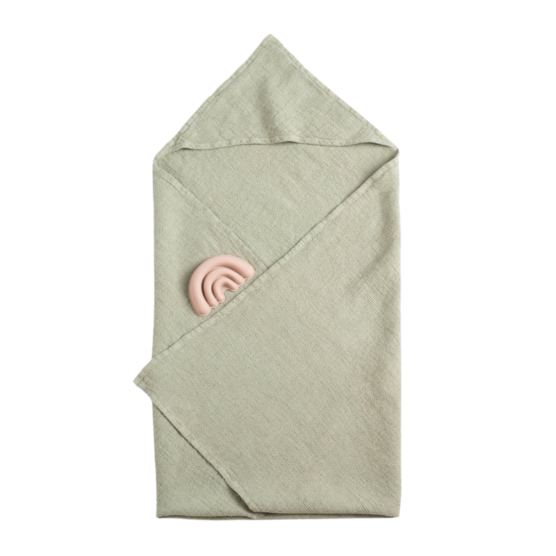 Dětská lněná osuška s kapucí Sage