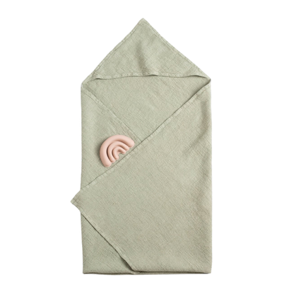 Dětská lněná osuška s kapucí Sage