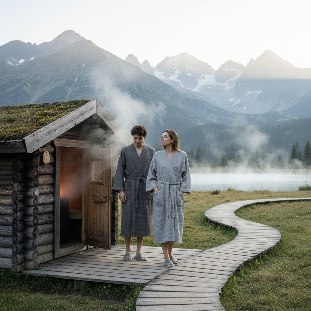 Voštinový župan – len & bavlna