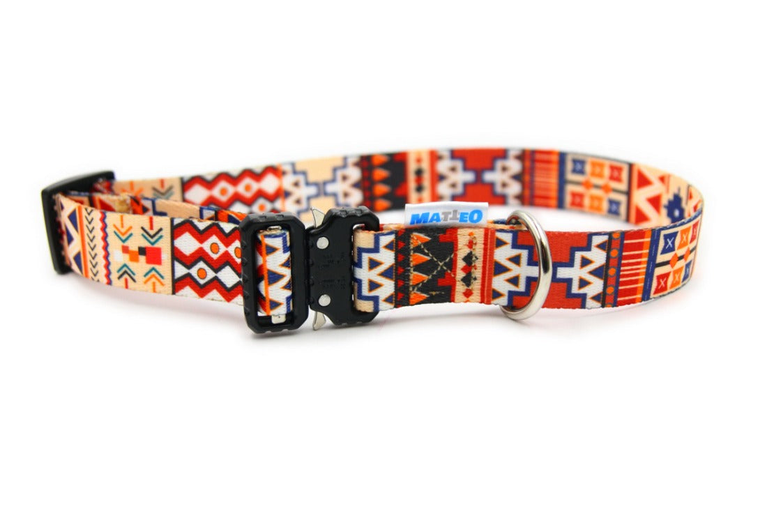 Dog Collar With a Plastic Buckle - Boho