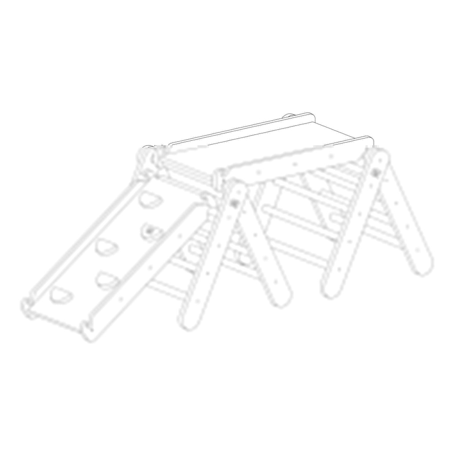 Climbing Triangle With Slide and Climbing Frame - Natural Wood