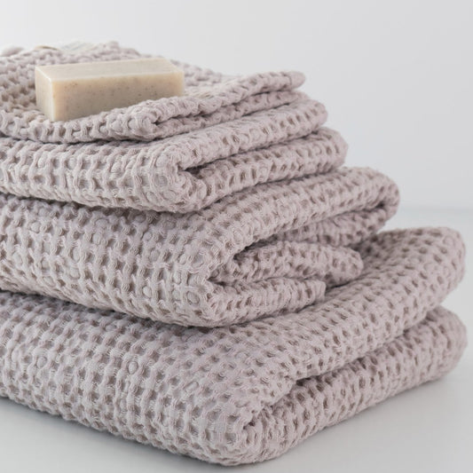 Honeycomb Waffle Towel - Powder