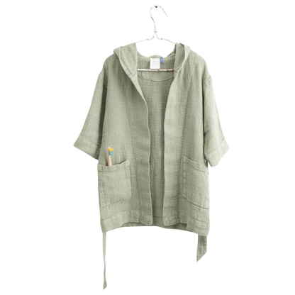 Dětský lněný župan - Sage