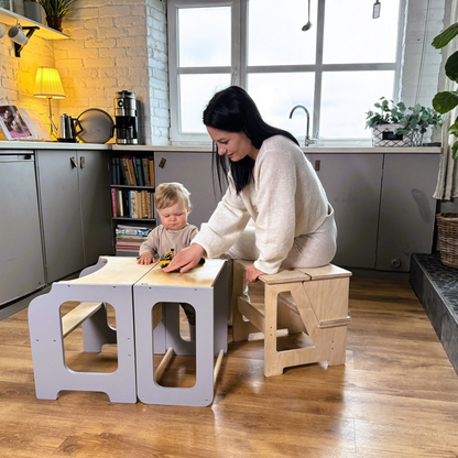 Skládací židle a schůdky 2v1