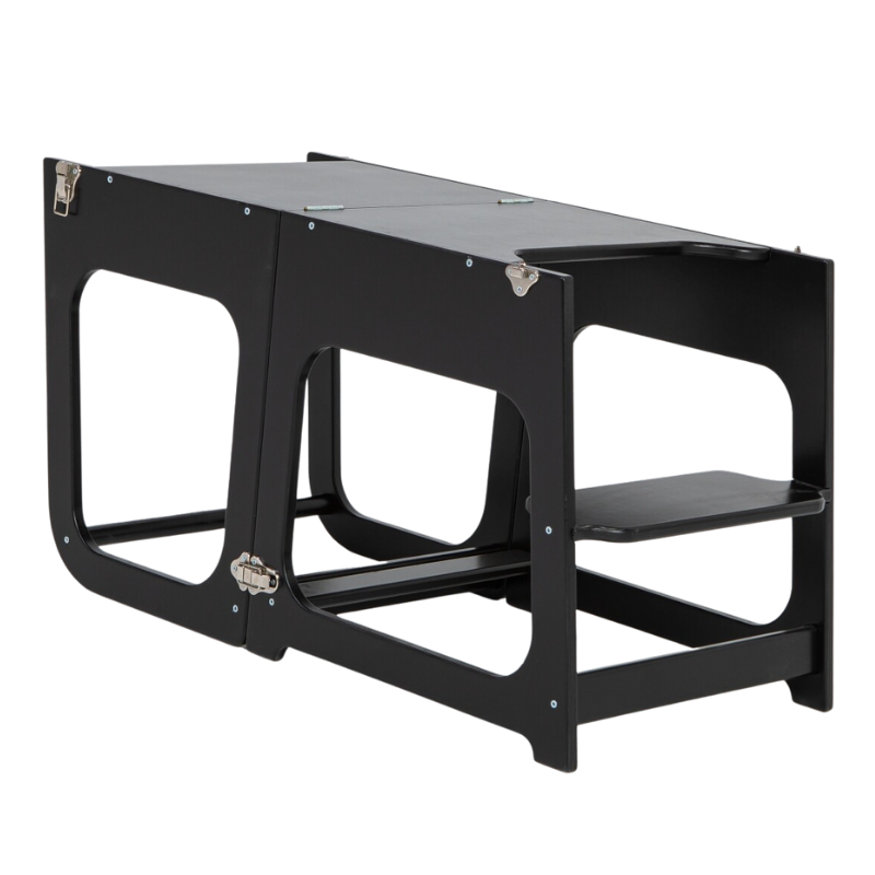 2v1 Montessori výškově nastavitelná učící věž / stolek se židličkou