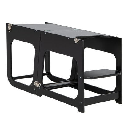 2v1 Montessori výškově nastavitelná učící věž / stolek se židličkou