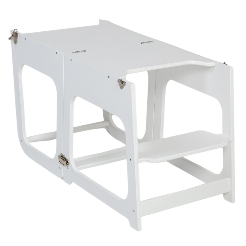 2v1 Montessori výškově nastavitelná učící věž / stolek se židličkou