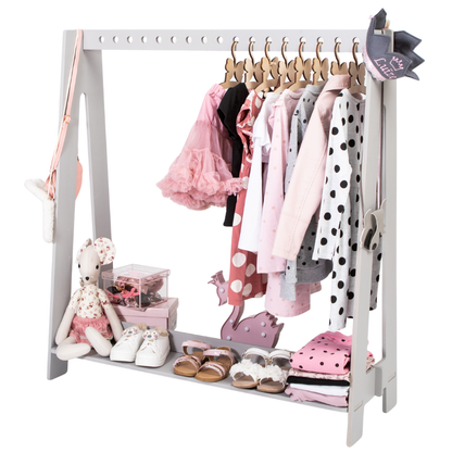 Dětský dřevěný věšák na oblečení - verze 2