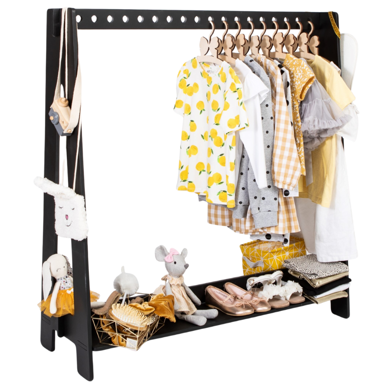 Dětský dřevěný věšák na oblečení - verze 2