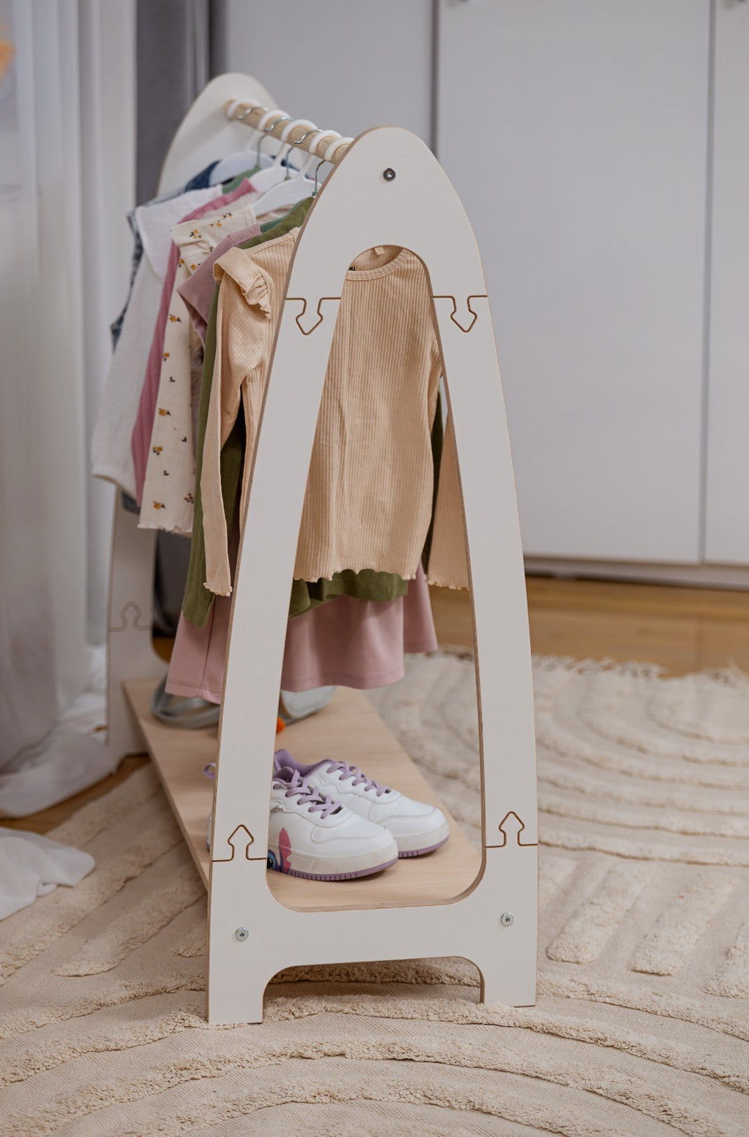 Arched Clothing Rack For Children - Large White