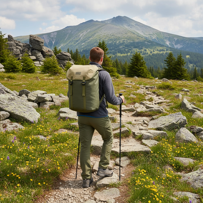 Cafe batoh se sponou G-hook 18L - Khaki & Beige