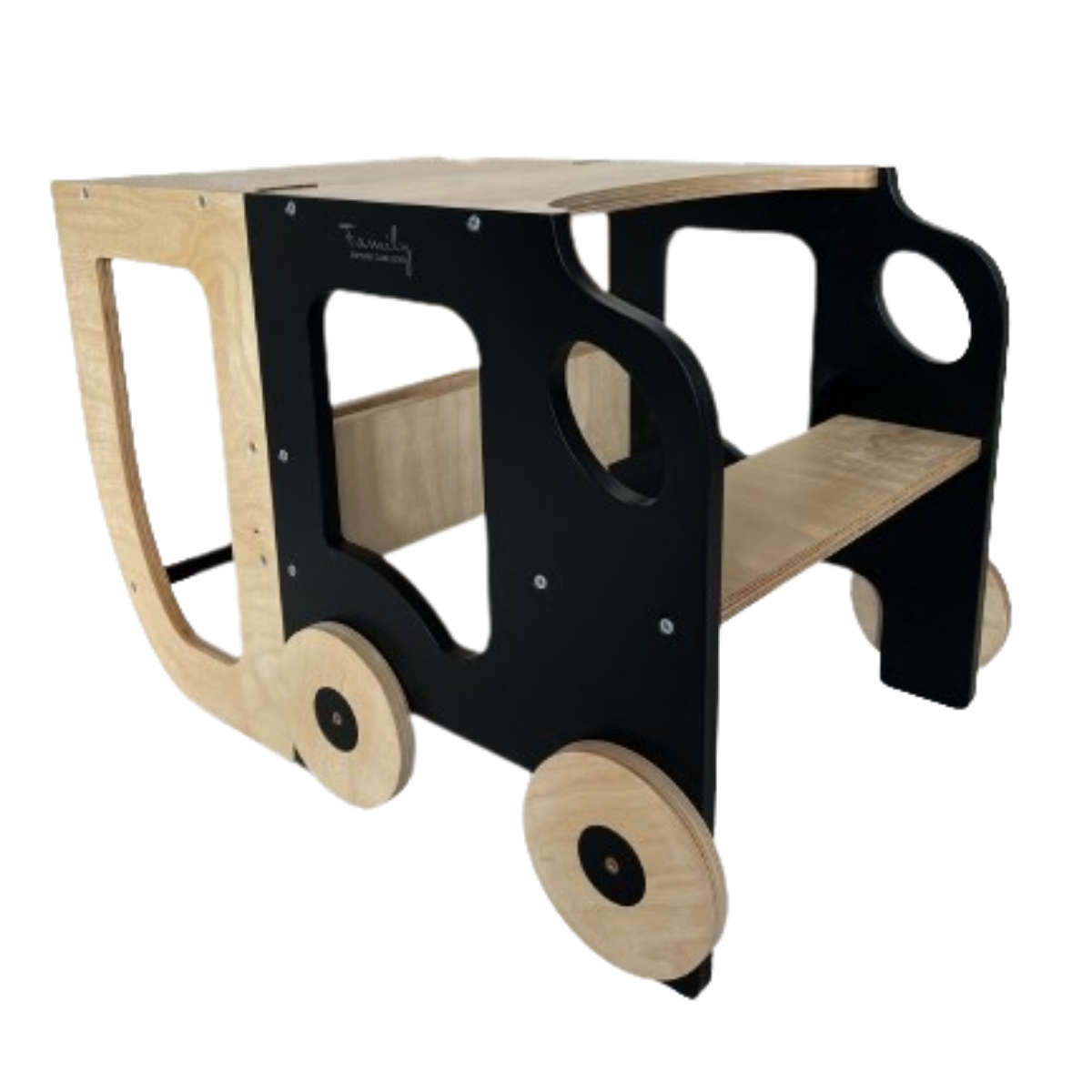 Montessori učící věž s motivem auta 3v1