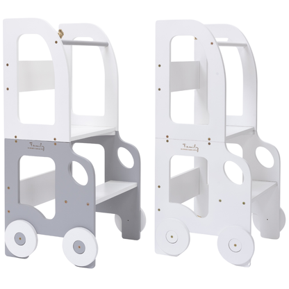 Montessori učící věž s motivem auta 3v1