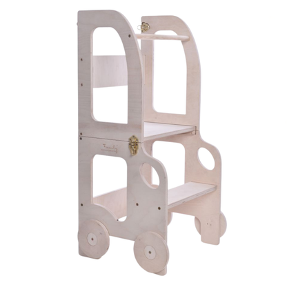 Montessori učící věž s motivem auta 3v1