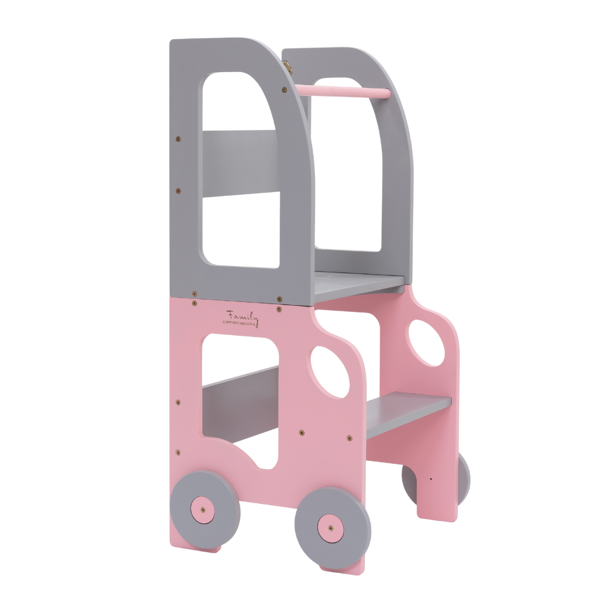 Montessori učící věž s motivem auta 3v1