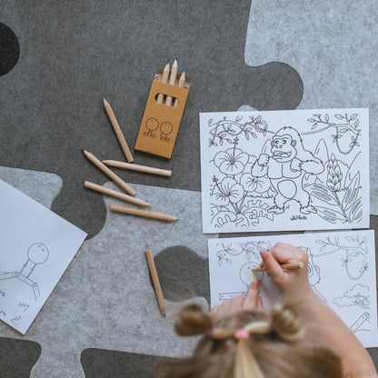 4-piece Felt Puzzle Playmat - Add-on for Climbing Toys