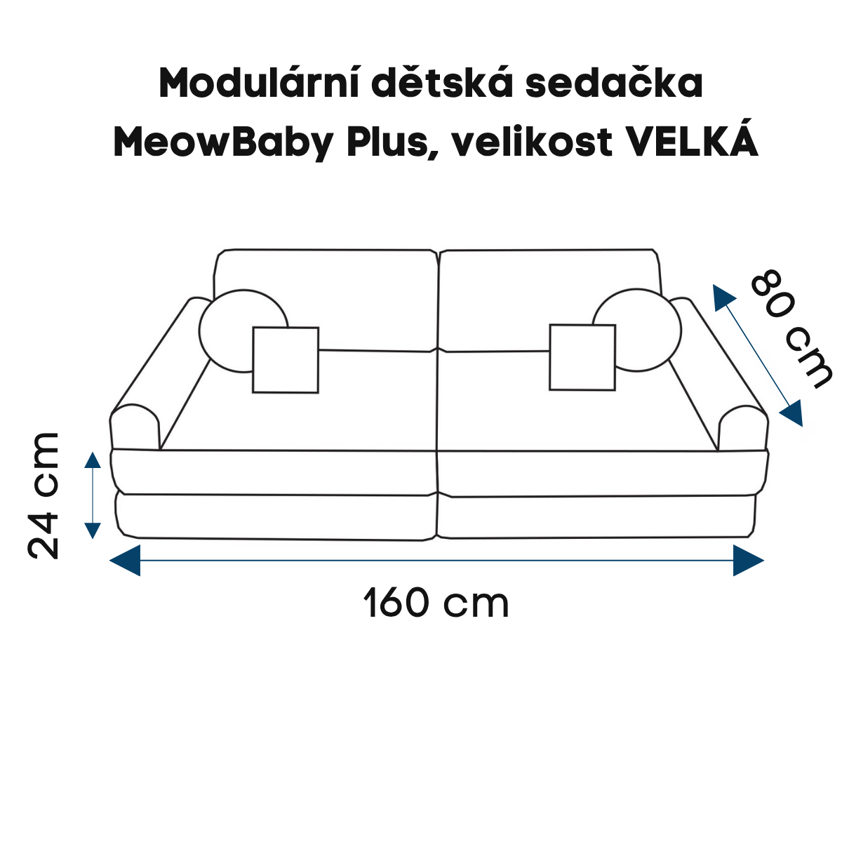 Velká modulární pohovka pro deti - Premium Boucle, Tan Beige