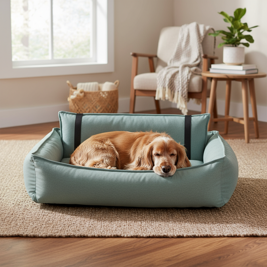 Ortopedický pelíšek pro psy Orteo - Soft Teal