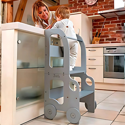 Montessori učící věž s motivem auta 3v1