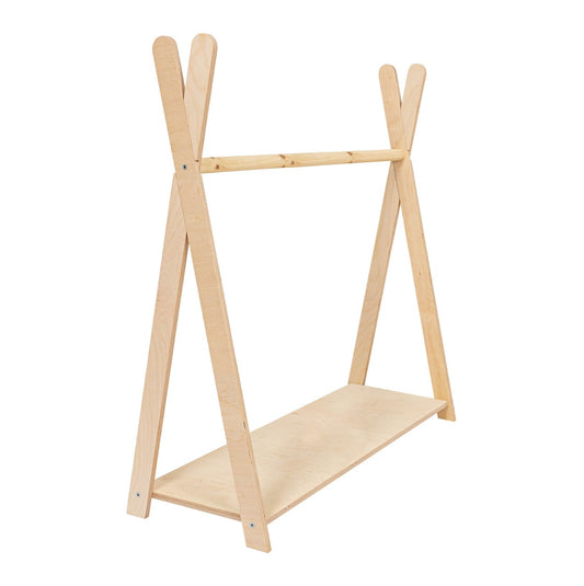 Tipi Clothing Rack For Children - Large Natural Wood